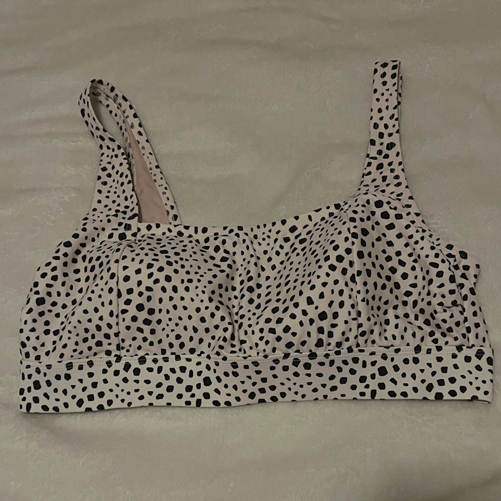 Leopard Print Square Neck Bikini Top Kona Sol Cheetah Leopard 1X